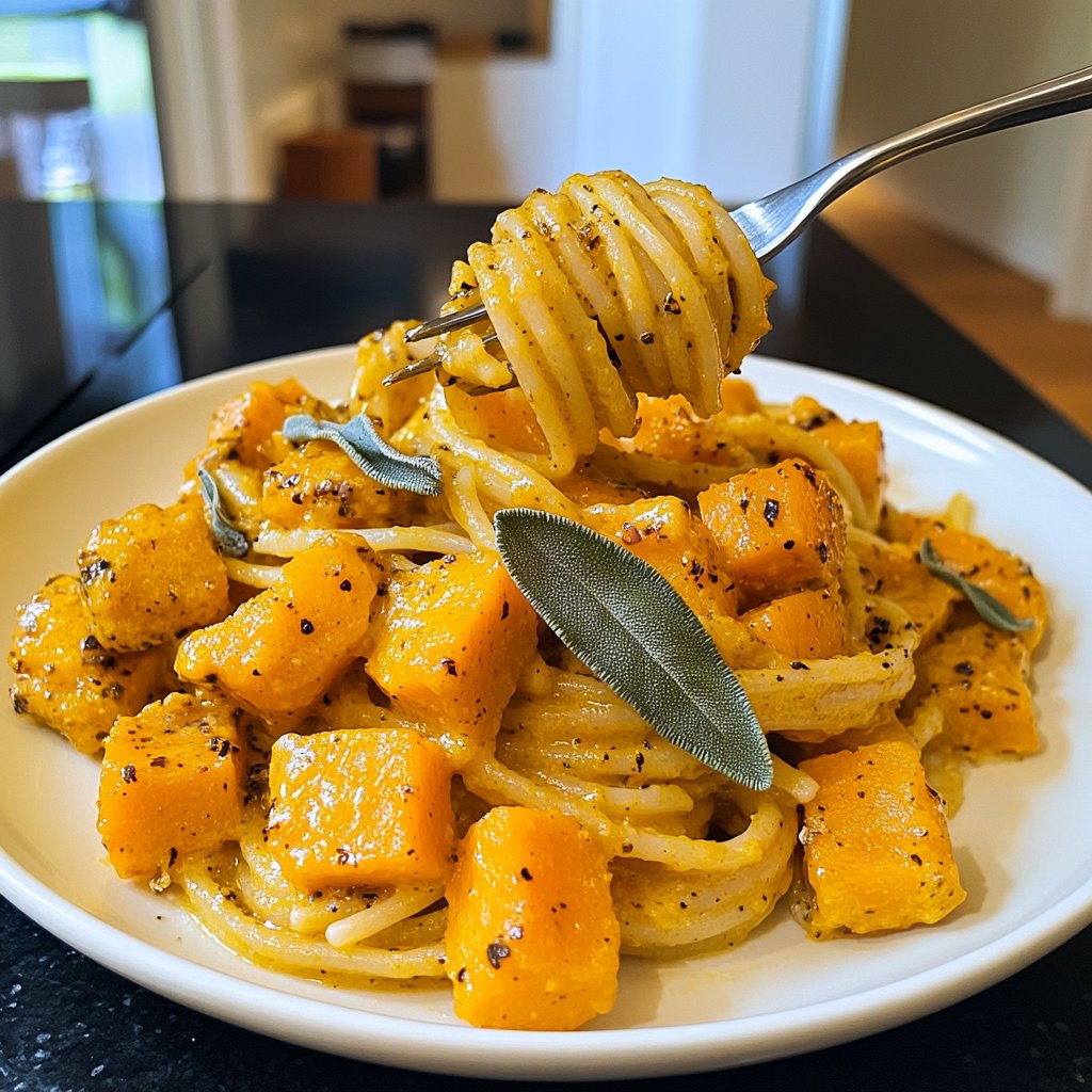 Pasta mit Kürbis und Salbei