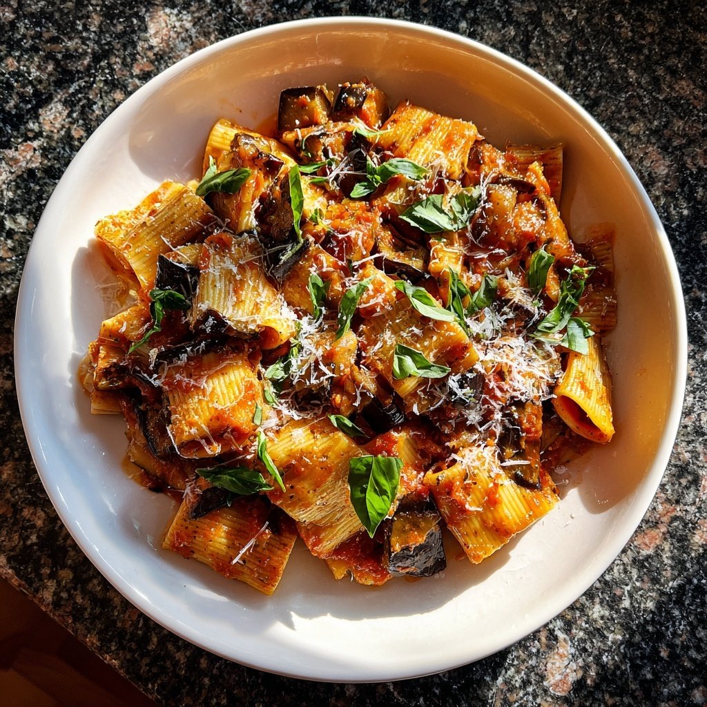 Internationale Küche Italienische Pasta alla Norma