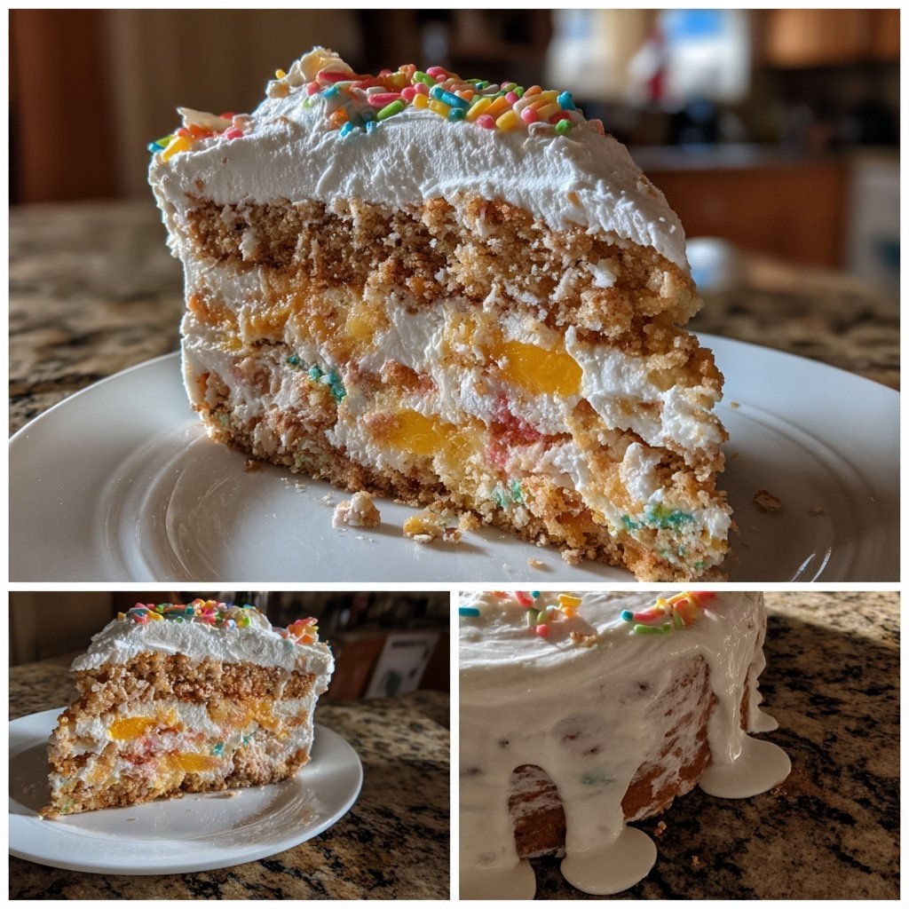 Geburtstagskuchen bunt mit Streuseln