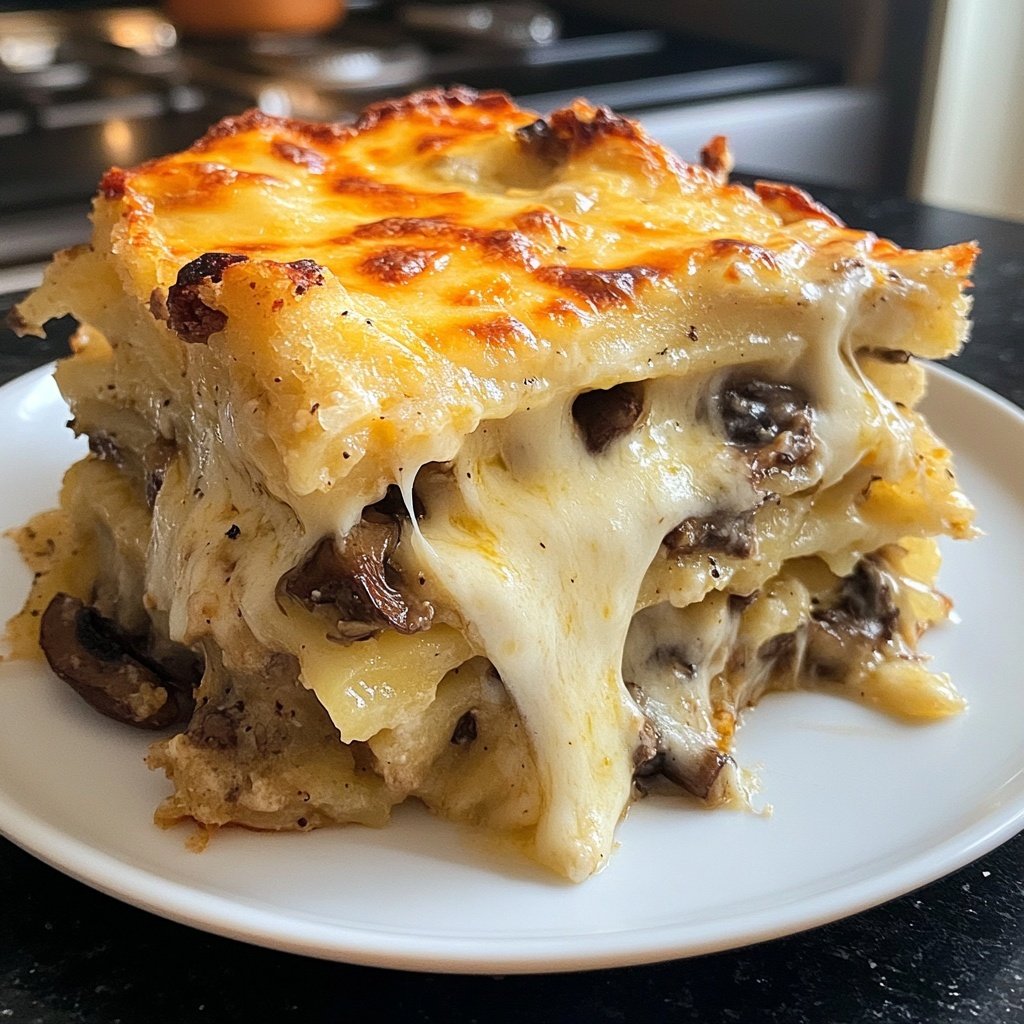 Kartoffelauflauf mit Pilzen