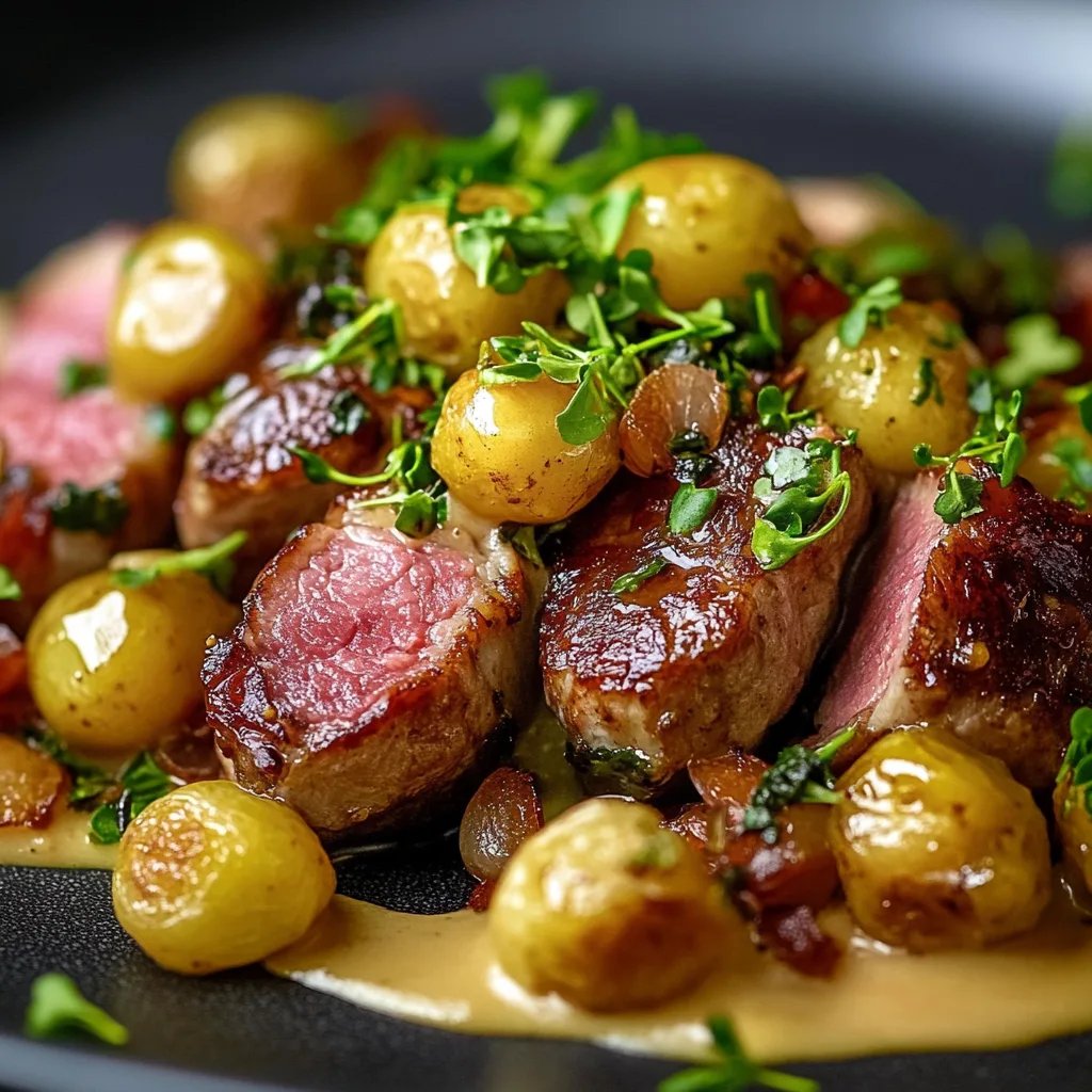 Gebackener Rosenkohl mit Speck und Senfsauce