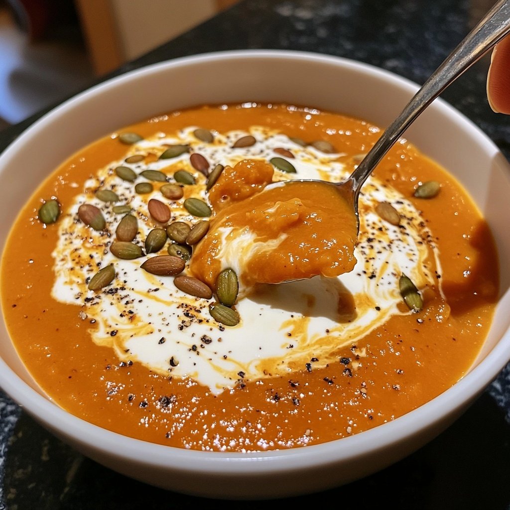 Kürbissuppe mit Knoblauch