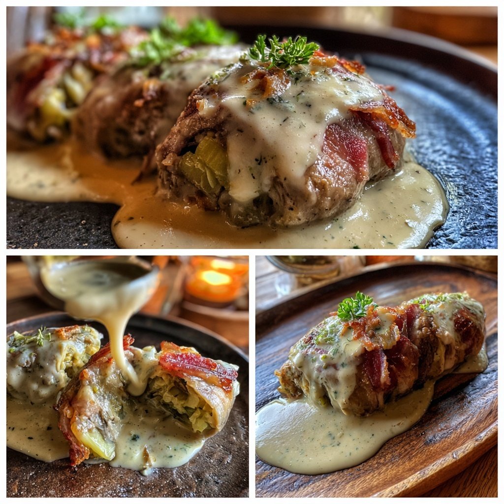 Hausmannskost Rinderrouladen mit Rahmsoße