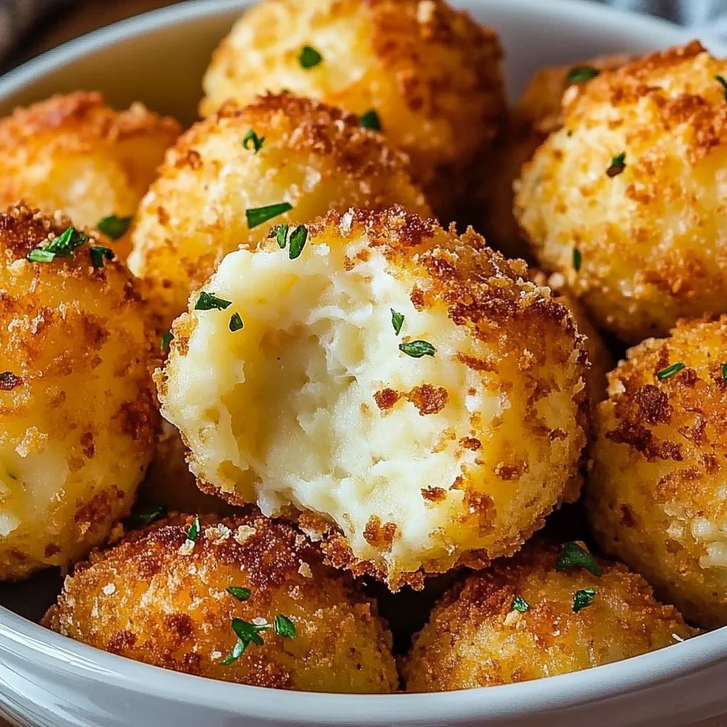 Air Fryer Cheesy Mashed Potato Balls