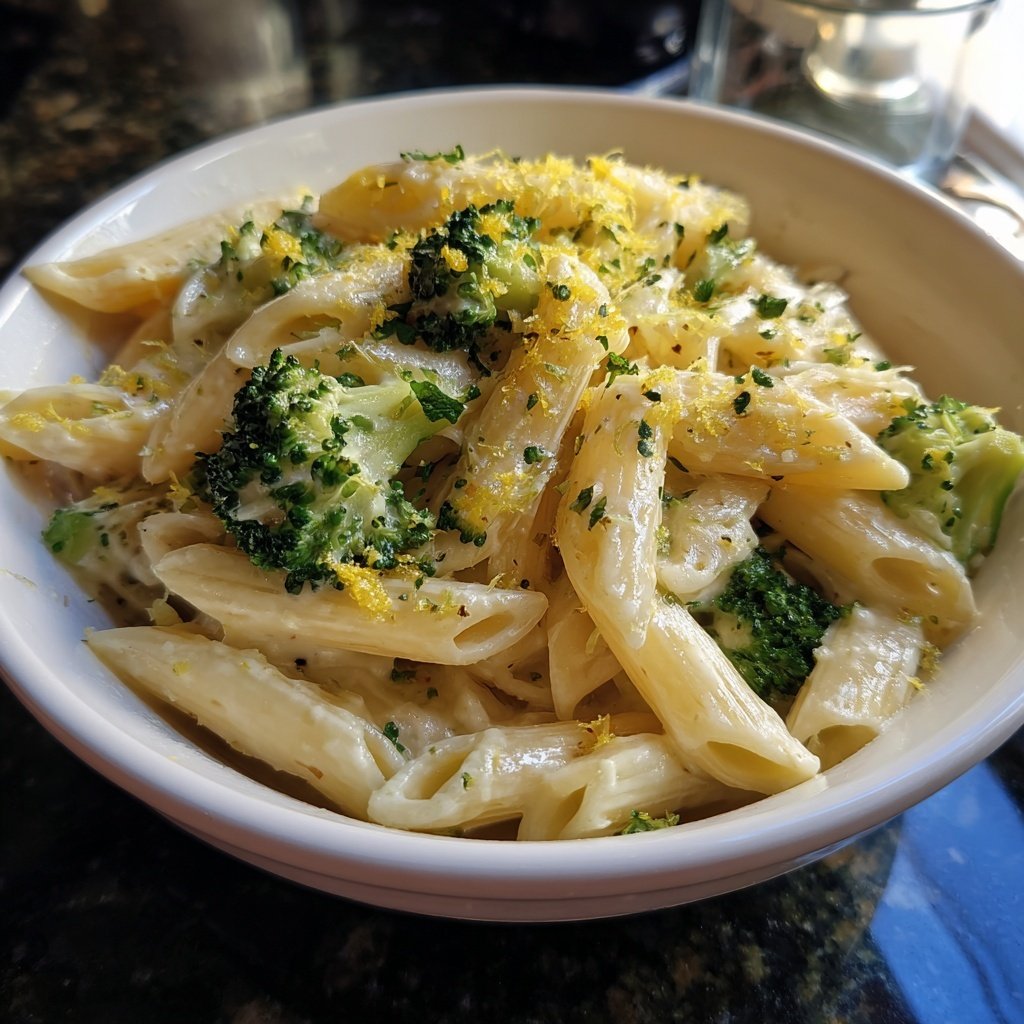 Penne mit Brokkoli und Zitronenschale