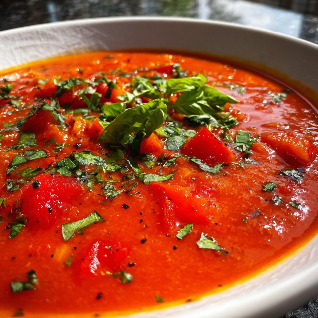 Tomatensuppe mit Paprika