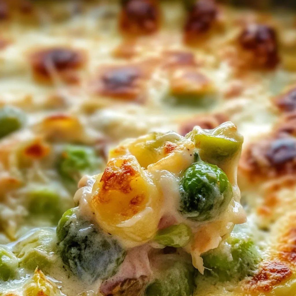 Cremiger Rosenkohl-Kartoffel-Auflauf