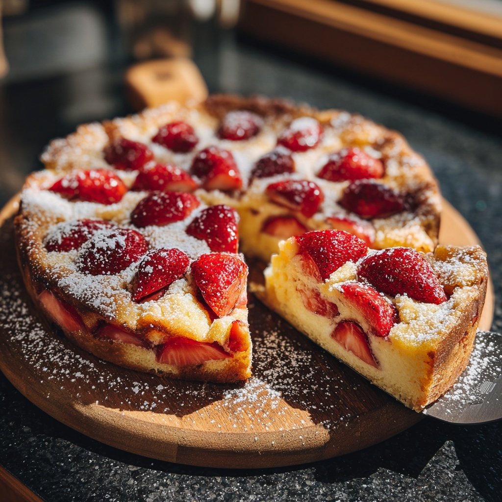 Erdbeer Blechkuchen Mit Zucker Kruste