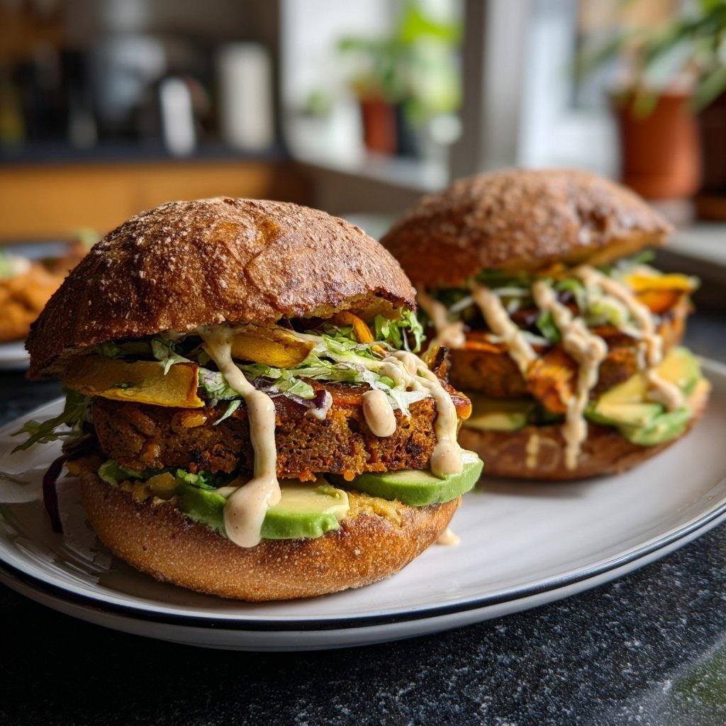 Vegetarisches Fast Food zuhause