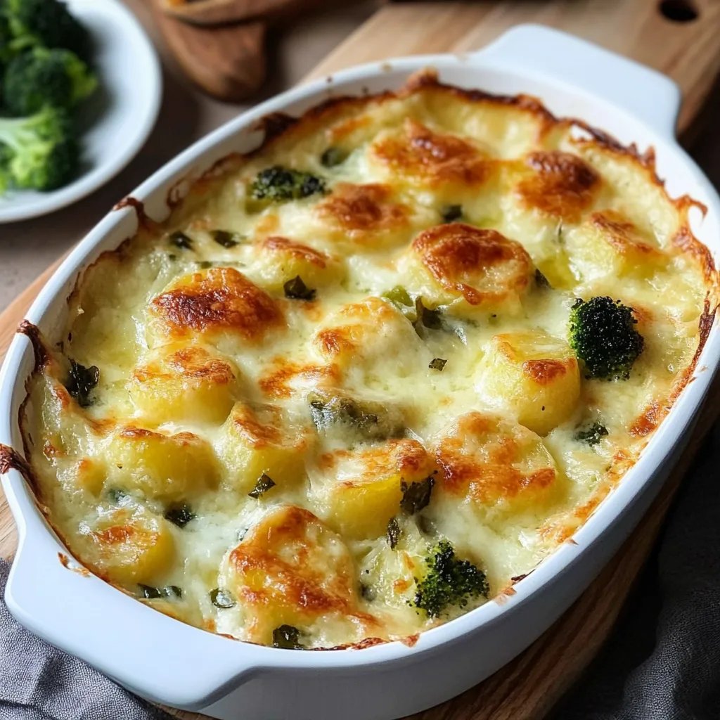 Rosenkohl-Auflauf mit Kartoffeln und Käse