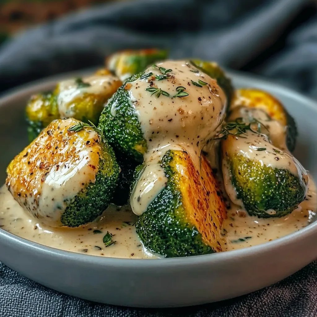 Rosenkohl in Frischkäse-Senfsauce