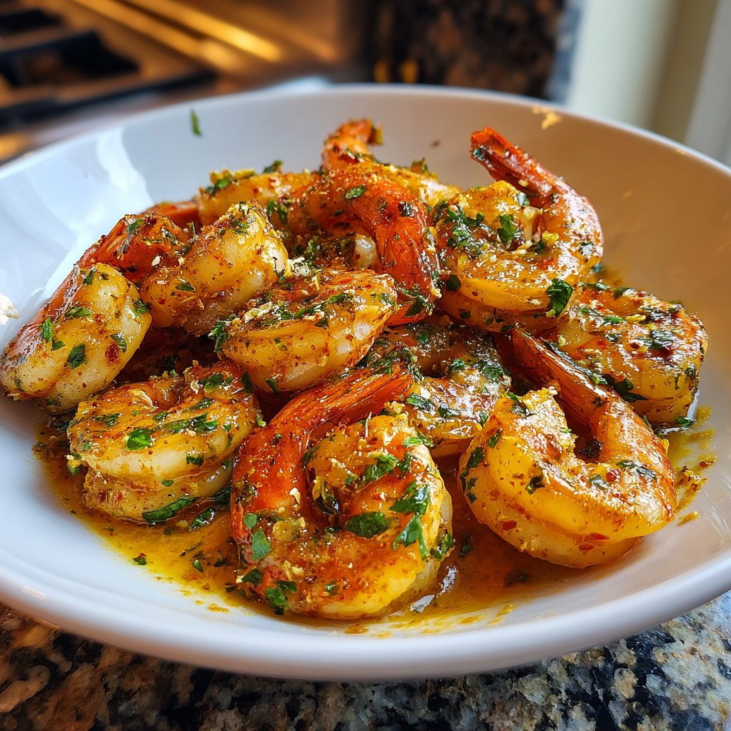 Garnelen in Vanille-Chili-Butter